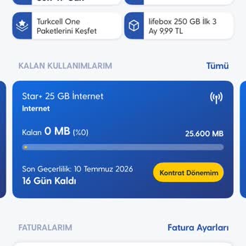 Turkcell Tarafından Yetkisiz Ek İnternet Paketi Ve Aşırı Veri Tüketimi
