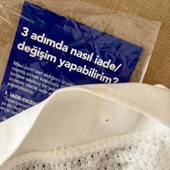 Mavi Etiketsiz Ve Lekeli Gönderilen Ürün İçin Hızlı Çözüm Talebi