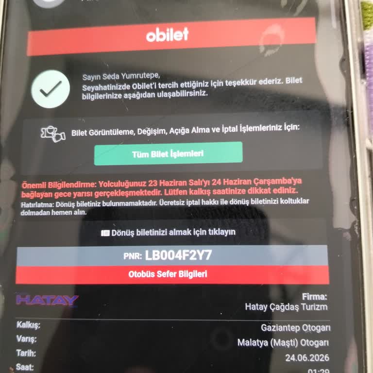 Yanlış Bilet Alımı Ve 1600 TL İade Talebi
