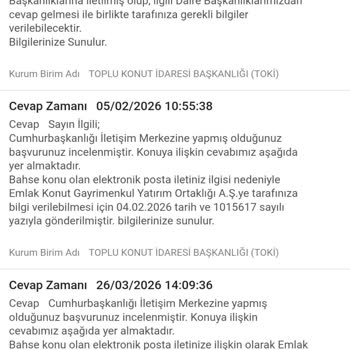 Damla Kent Hisse Zararım İçin Çevre Ve Şehircilik Bakanlığı Karşılamıyor, CİMER Yanıtı Yetersiz