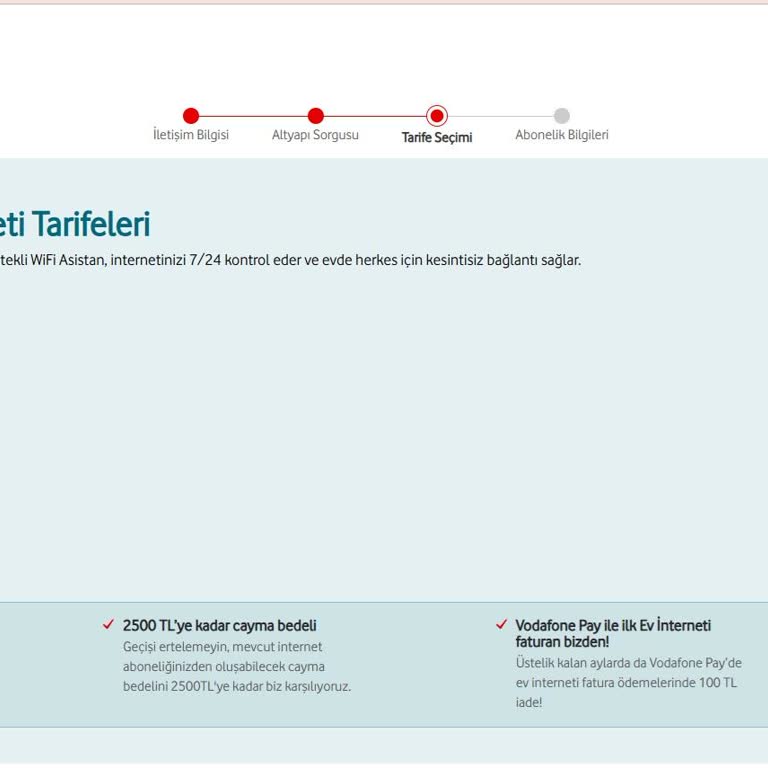 Vodafone Net Adresimde 1000 Mbps Fiber Hız Talebim Reddedildi