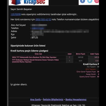 Kargoya Verildi Duyurusu Sonrası Siparişim Açıklama Olmadan Aniden İptal Edildi