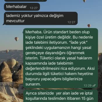 Standart Ürün İçin İade Talebim Mağaza Tarafından Reddedildi