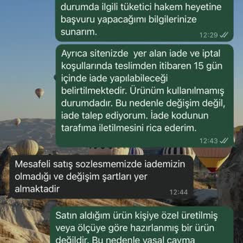 Standart Ürün İçin İade Talebim Mağaza Tarafından Reddedildi