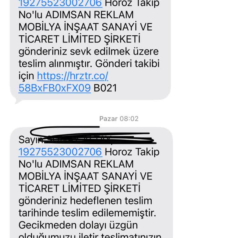 Horoz Lojistik'ten Kargo Gecikmesi Ve Teslim Edilmemesi