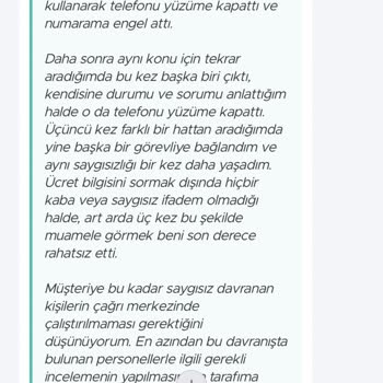 Tüvtürk Çağrı Merkezinde Saygısızlık Ve Telefon Engelleme