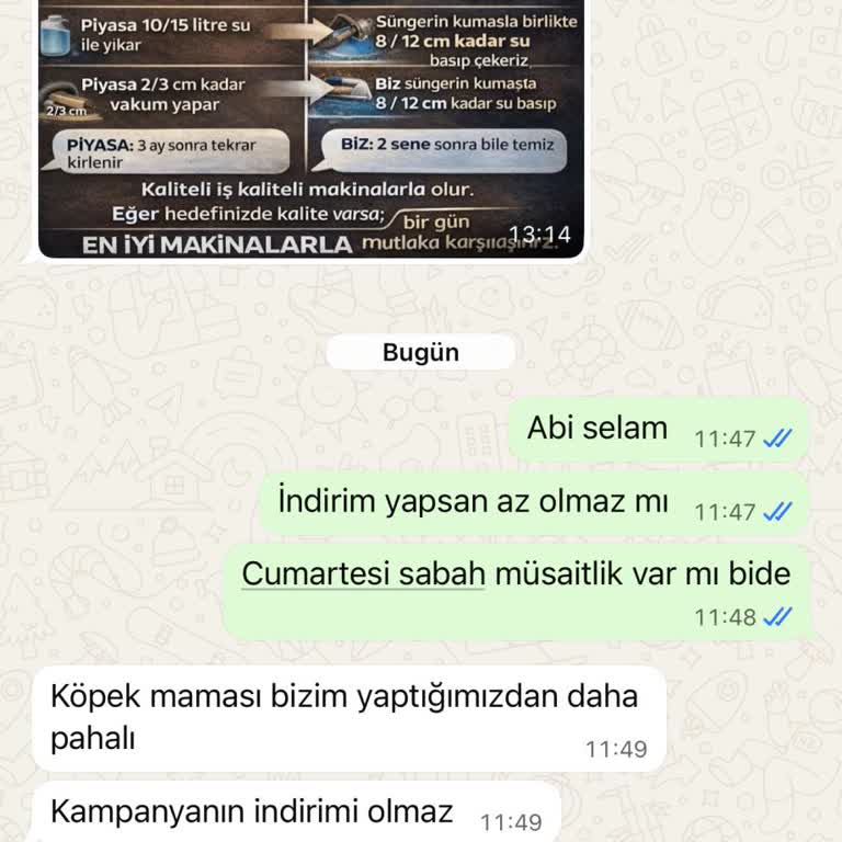 Koltuk Yıkama Taleplerime Alaycı Ve Küçümseyici Yanıt