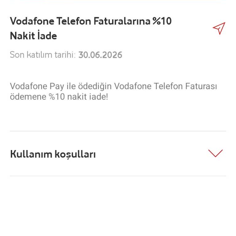 Vodafone Fazla Fatura ve Kampanyaya Uymaması