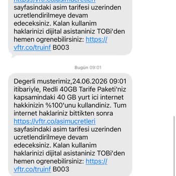 Vodafone İnternet Paketi Aniden Tükeniyor ve Kullanım Kayıtları Bulunamıyor