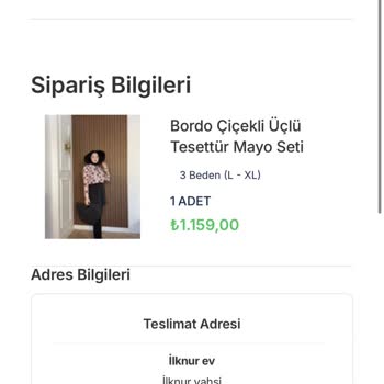 Tesettür Mayo Siparişimin Gönderilmemesi Ve Ücret İadesi Sorunu