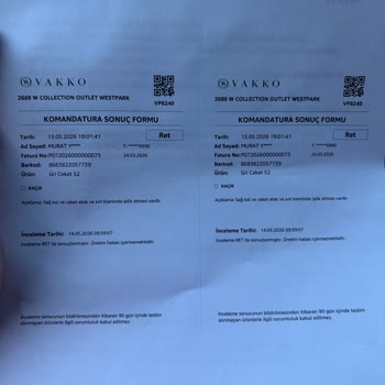 Kısa Sürede İp Atması Yaşadığım Blazer Cekette Üretim Hatası Ve Bilgilendirme Eksikliği