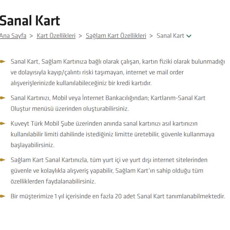 Kuveyt Türk Sağlam Kart Sanal Kart Reklamı Gerçekle Uyuşmuyor
