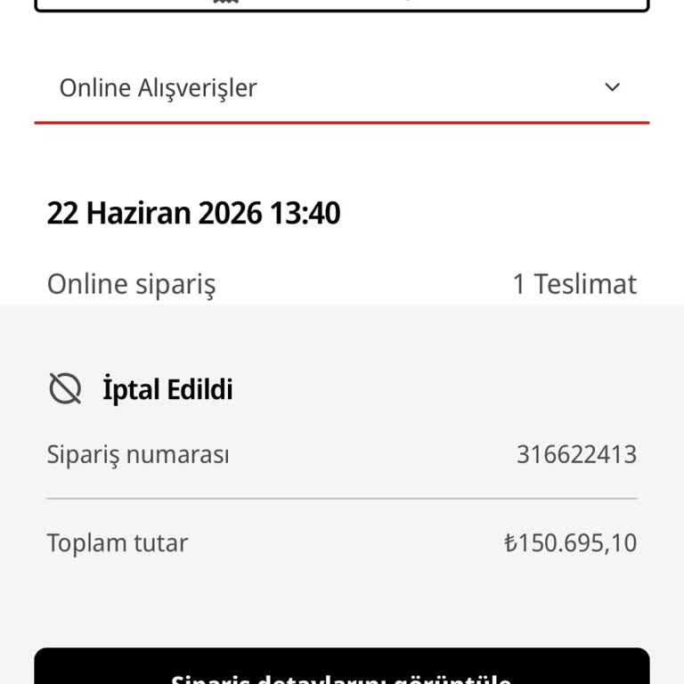 Media Markt’tan Yüksek Değerli Siparişimin Bildirimsiz İptali