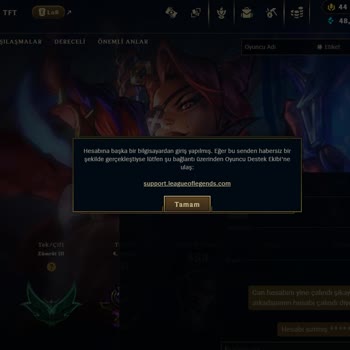 Çalıntı LoL Hesabı Ve Yanıtsız Destek 1500 TL İadesi Talebi