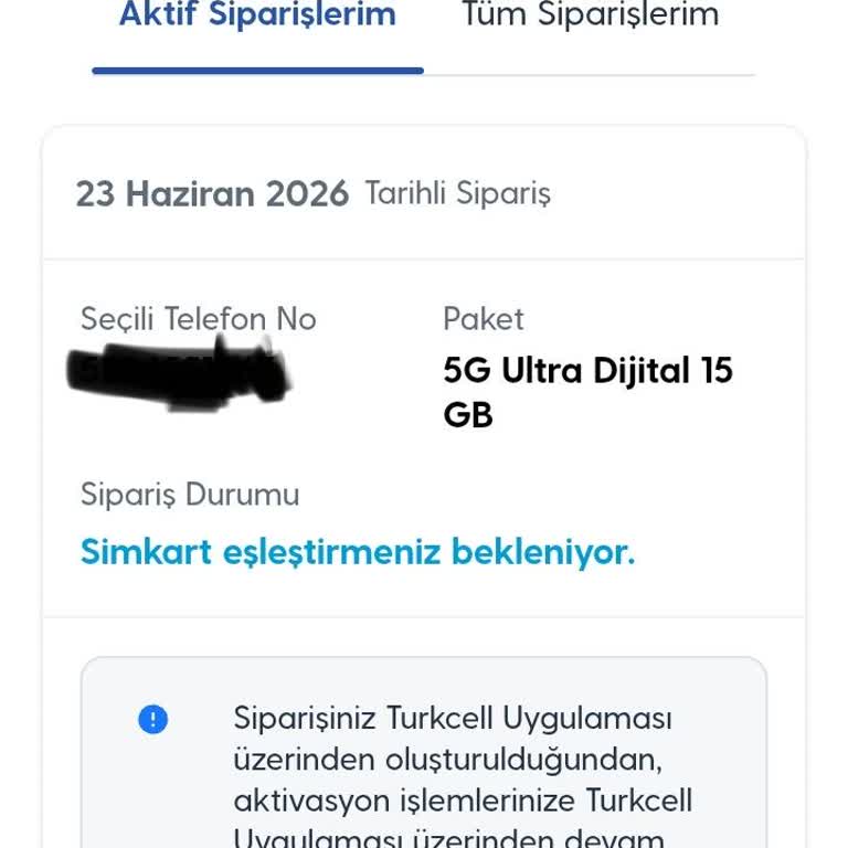 Turkcell Yeni Hattım Aktivasyon Hatası ve Müşteri Hizmetlerinden Geri Dönüş Yok