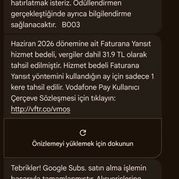 Vodafone Yanımda Kampanya İndirimi Faturama Yansımadı