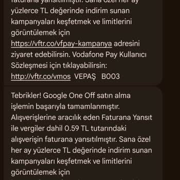 Vodafone Yanımda Kampanya İndirimi Faturama Yansımadı