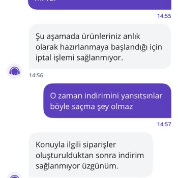 İndirimsiz Siparişte 600 TL Çekimi Ve İptal Reddi