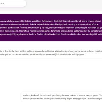 İnternetsiz Günlerde Cevapsız Destek Ve Ücret İadesi Talebi