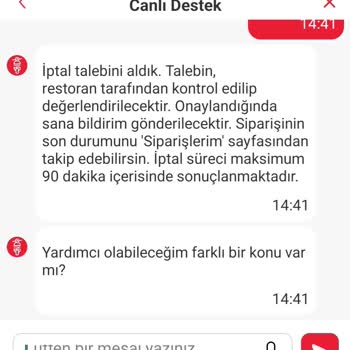 Yanlış Şube Yönlendirmesi Ve İptal Talebinin Olumsuz Değerlendirilmesi Sonucu 373 TL İadesi İsteği