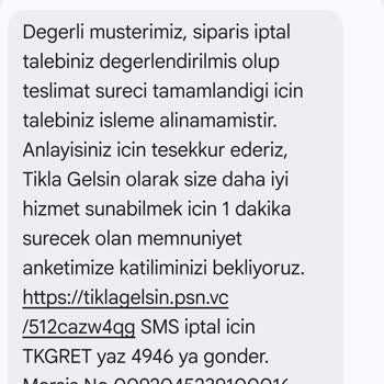 Yanlış Şube Yönlendirmesi Ve İptal Talebinin Olumsuz Değerlendirilmesi Sonucu 373 TL İadesi İsteği