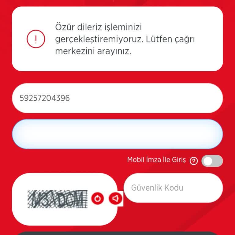 Ziraat Mobil Girişi İçin Sonsuz Çağrı Merkezi Döngüsü