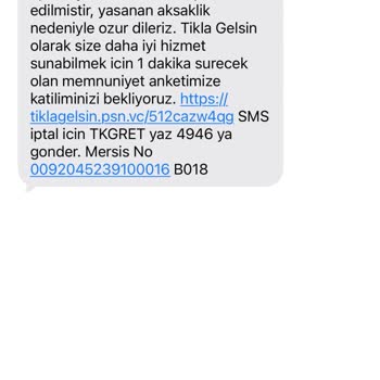 Teslim Edilmemiş Burger King Siparişi İçin 540 TL İade Ve Açıklama Talebi
