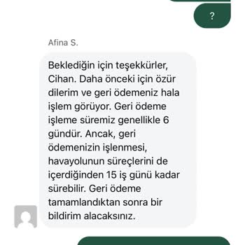 İptal Edilen Biletin 5500 TL'lik Ücreti Hizmet Bedeli Olarak İade Edilmiyor