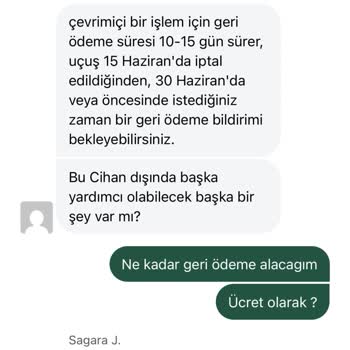 İptal Edilen Biletin 5500 TL'lik Ücreti Hizmet Bedeli Olarak İade Edilmiyor