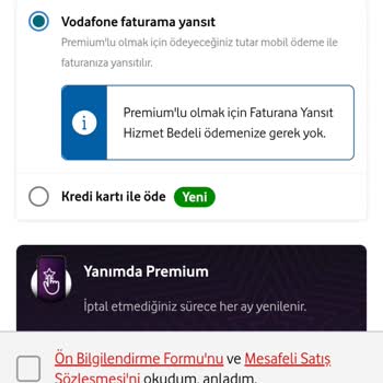 Tarife Yenilemesinde Söz Verilen 2 Aylık Ücretsiz Yanımda Premium Üyeliği Uygulanmadı