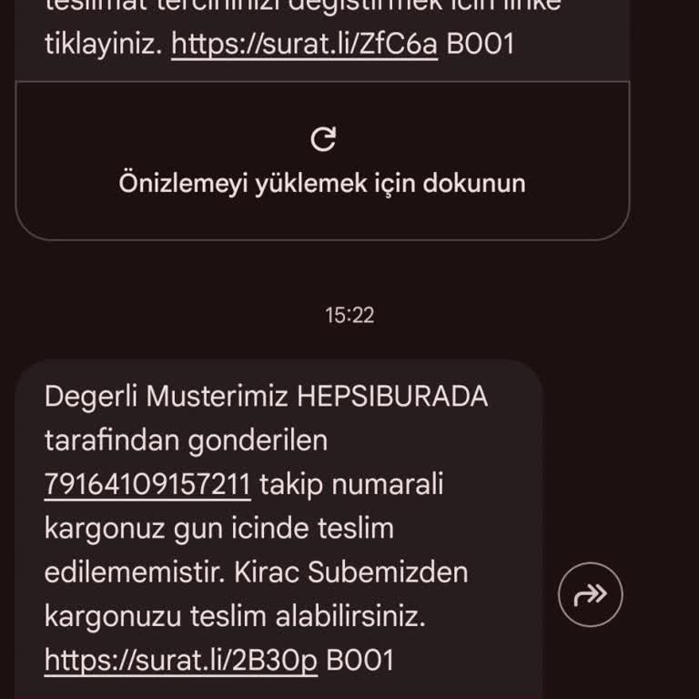 Sürat Kargo Kıraç Şubesi Acil Teslimat Sorunu Ve İletişim Eksikliği