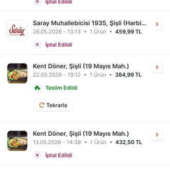Migros Yemek'te Sürekli Sipariş İptal Sorunu Ve Yetersiz Müşteri Desteği