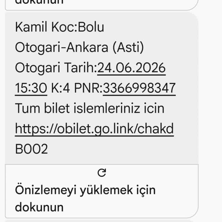 Kamil Koç Bolu-Ankara Seferindeki Sürekli Rötar Ve 1000 TL Ek Masrafı