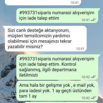 İade İşlemi Gecikiyor, Müşteri Hizmetleri Sessiz