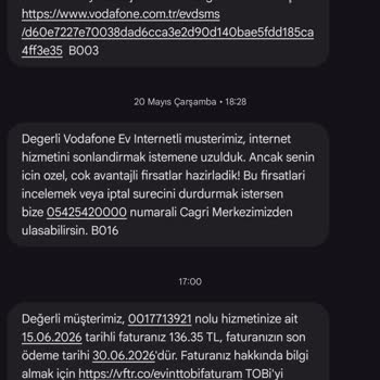 Vodafone Ev İnterneti İptali Sonrası Haksız Fatura Kesilmesi