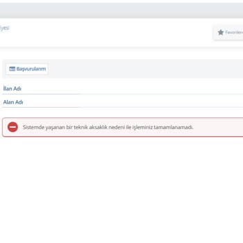 E-Devlet'te İtfaiye Eri Alımı Başvurusunda Teknik Sorun Ve Süre Uzatım Talebi