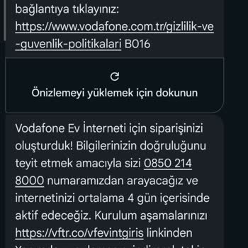 Vodafone Evde Net Fiber İnternet Kurulum Gecikmesi Ve İletişim Sorunu
