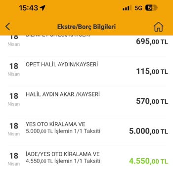 Enterprise Kayseri Şubesinde Tam Dolmuş Araçta Haksız Yakıt Kesintisi Ve Depozito İadesi Talebi