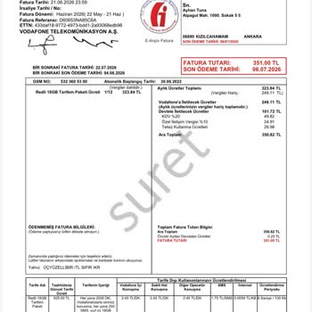 Vodafone Red'li 18 Pakette Sabit Fiyat Sözünün İhlali Ve Ek Vergi