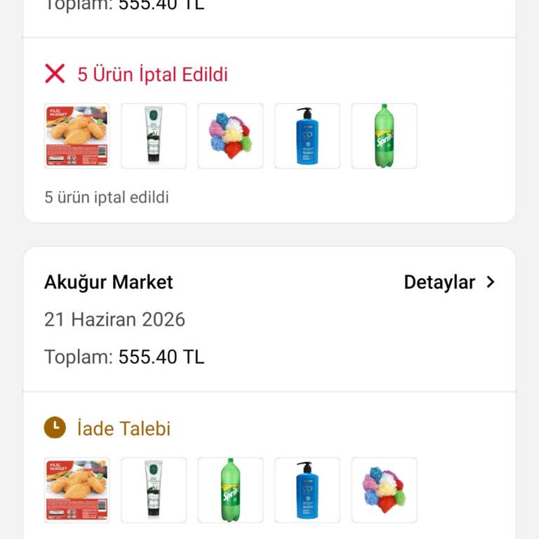 Teslim Edilmemiş Sipariş, Hesabımdan Çekilen 555,40 TL İadesi Yok