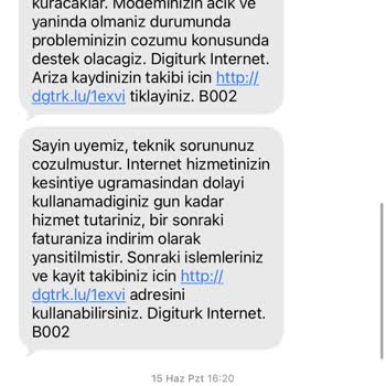 İnternet Bağlantısının Sürekli Kopması Ve Yanıltıcı SMS Bilgilendirmesi