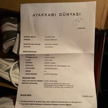 Ayakkabı Dünyası Ve Hummel 1 Yıllık Garanti Kapsamında Değişim Talebini Reddetti
