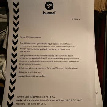 Ayakkabı Dünyası Ve Hummel 1 Yıllık Garanti Kapsamında Değişim Talebini Reddetti