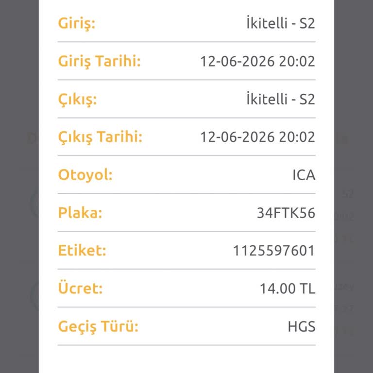 HGS'de Kullanılmayan İkitelli-S2 Geçişi İçin Yanlış Ücret Kesintisi Ve İade Talebi