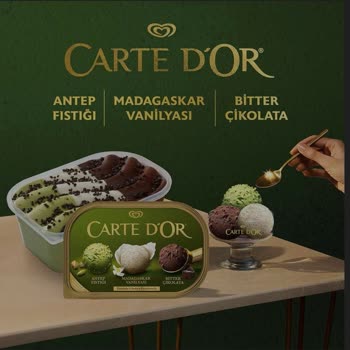 Soluk Renk Ve Eksik Çikolata Süslemeleriyle Düşen Algida Carte D’Or Kalitesi