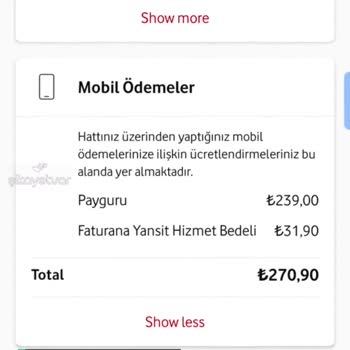 Vodafone Fazla Ücret
