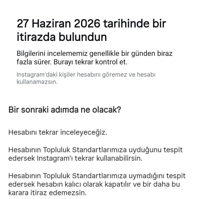 Instagram Hesabım Haksız Yere Askıya Alındı Ve Yeni Hesaplarım Sürekli Kapatılıyor