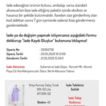 Sefamerve İade Ücreti Gecikmesi
