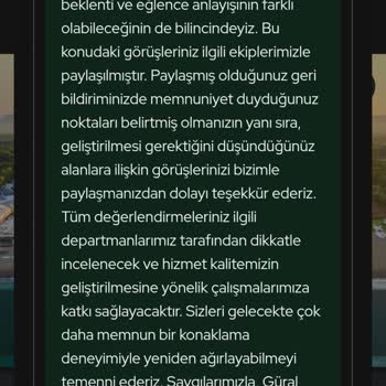 Otel Yönetiminin Saygısız Ve Savunmacı Tutumu, Hijyen Ve Güvenlik Sorunları