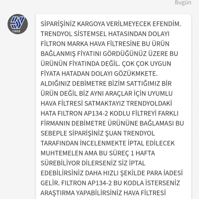 Satıcı Ürünü Kargoya Vermeyi Reddetti, Sipariş İptalini Zorunlu Kılıyor